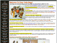 Tablet Screenshot of clearcellobags.com